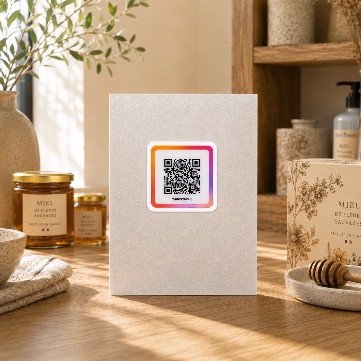 Opale de Feu — QR-Code-Sticker
